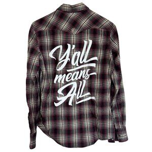 Kuhl Pearl Snap Long Sleeve Shirt Western Plaid Back Print Outdoor Top Small /w1